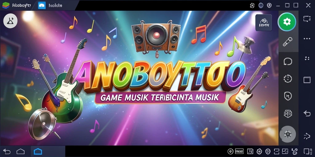 Screenshot ANOBOYTOTO menampilkan gameplay musik yang seru dan interaktif.