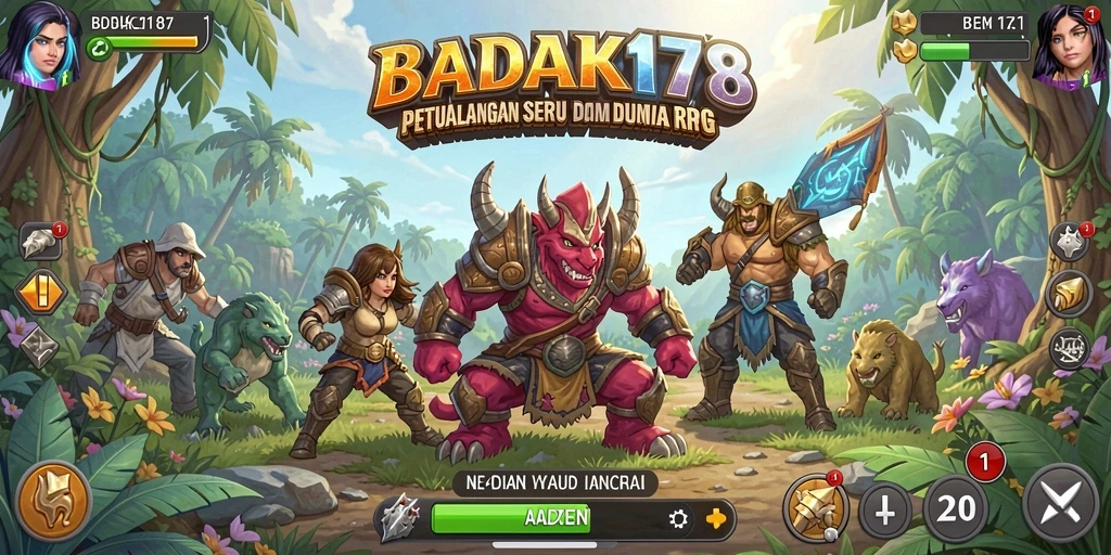 Tampilan gameplay <strong>BADAK178</strong> menampilkan pertarungan yang seru dan eksplorasi yang mendalam.