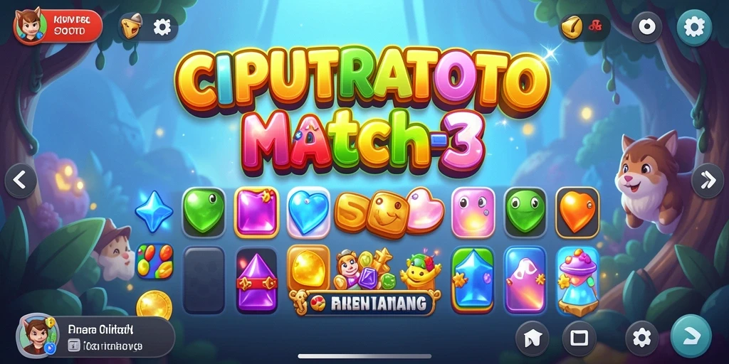 Tampilan gameplay seru di CIPUTRATOTO, penuh warna dan tantangan.