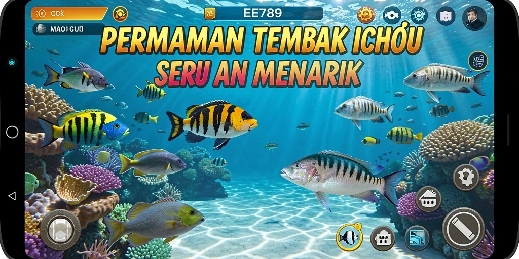 Tampilan gameplay Tembak Ikan yang penuh aksi dan seru.