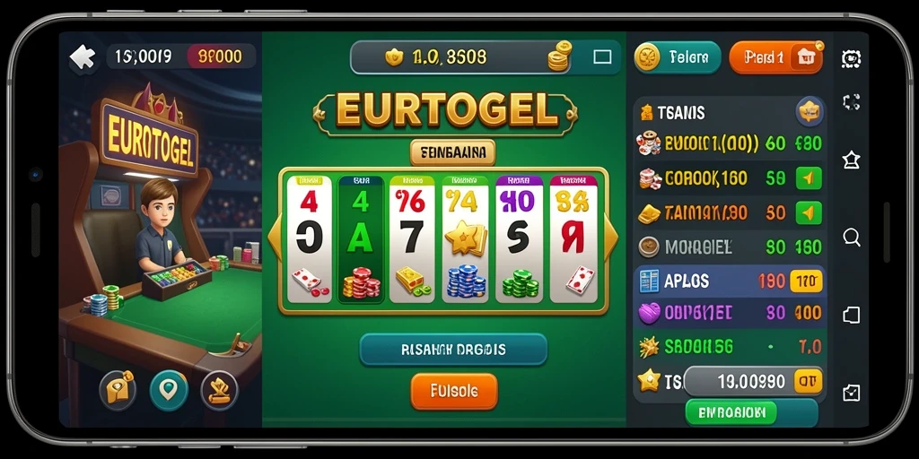 Screenshot gameplay EUROTOGEL menampilkan pengalaman bermain togel yang realistis.