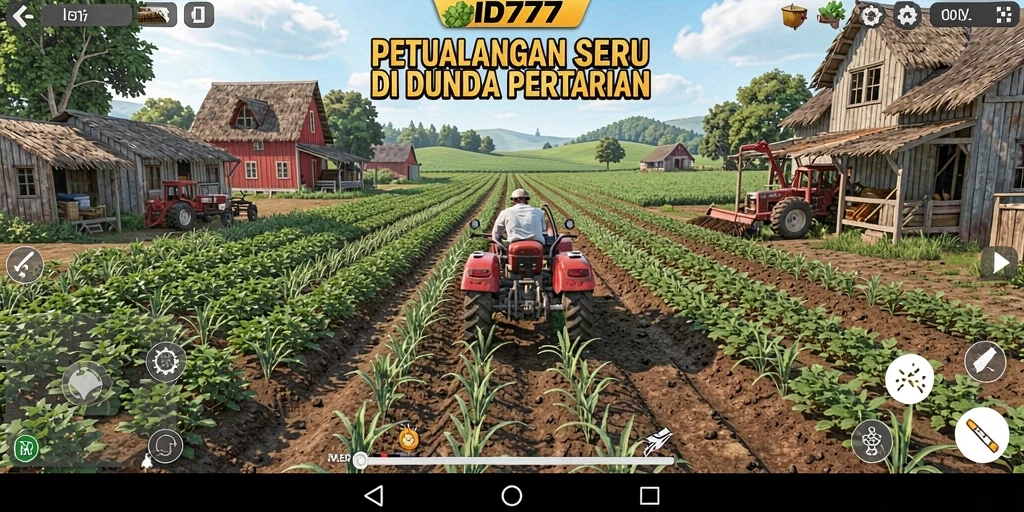 Tampilan gameplay menarik dalam <strong>ID777</strong> yang menunjukkan kegiatan pertanian.