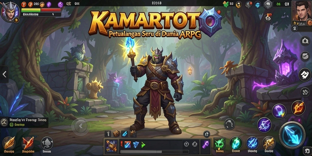 Tampilan layar gameplay ARPG KAMARTOTO dengan aksi yang mendebarkan.