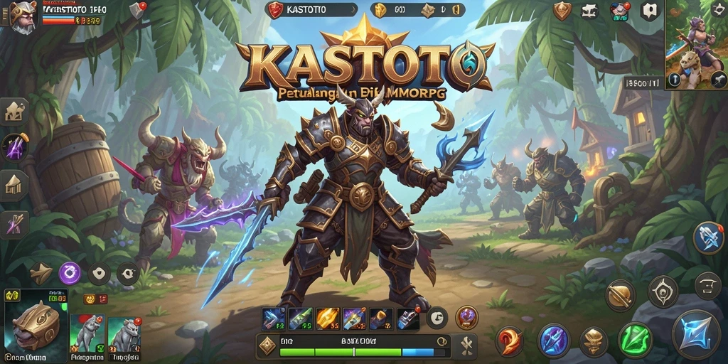 Screenshot KASTOTO menampilkan aksi seru dalam pertempuran MMORPG.