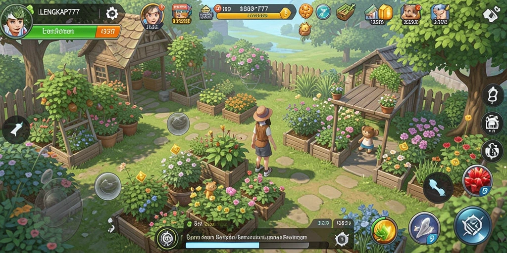 Gameplay seru di LENGKAP777 dengan berbagai aktivitas pertanian.