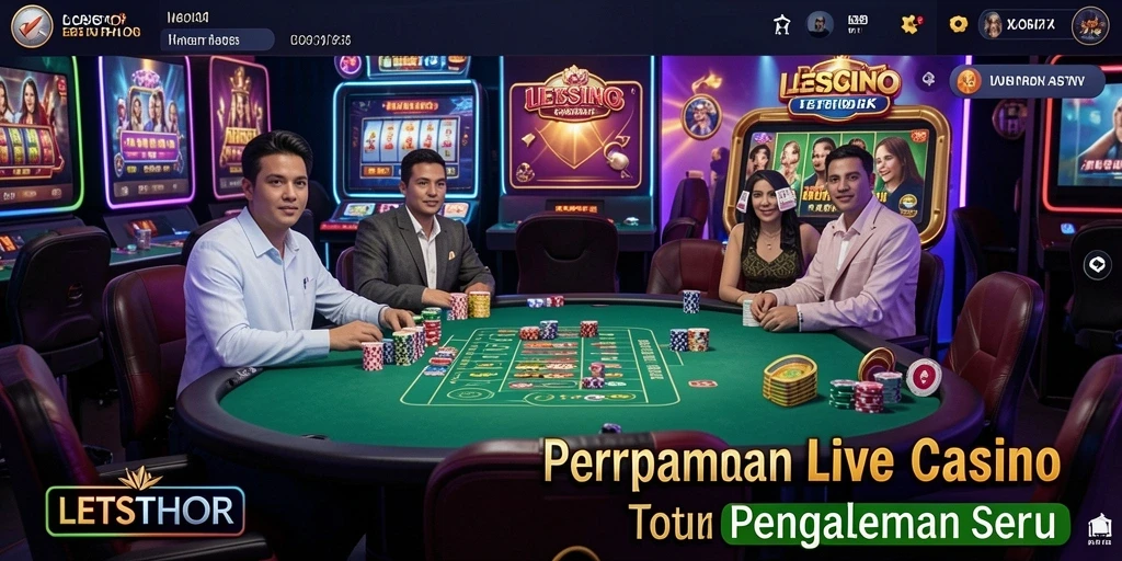 Tampilan gameplay LETSTHOR yang mendebarkan dan interaktif di Live Casino.