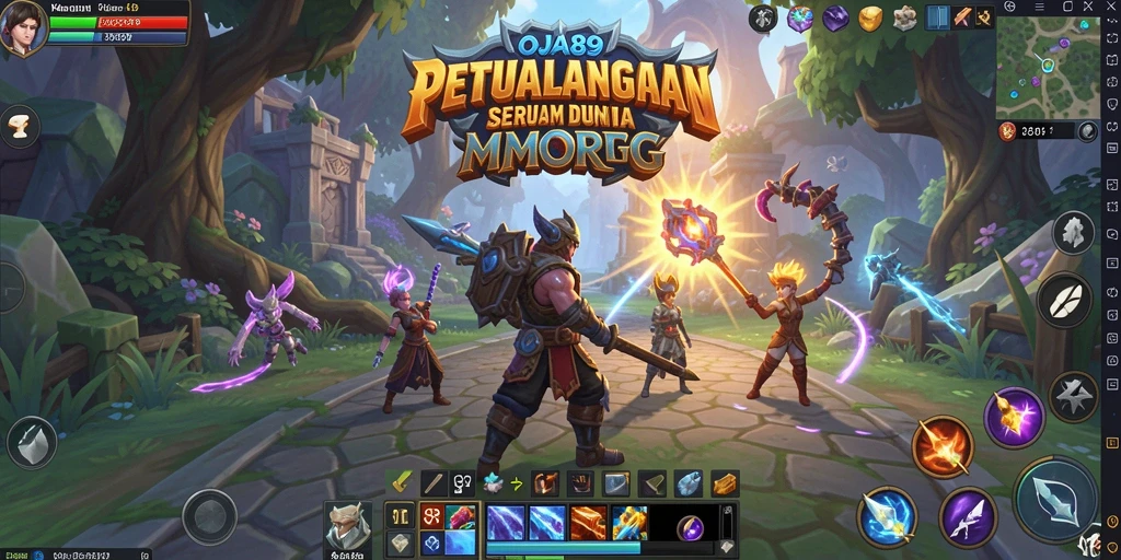 Gameplay OJA89 menampilkan pertempuran epik dan eksplorasi dunia yang luas.