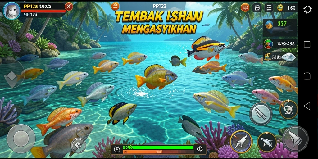 Tampilan menawan dari gameplay Tembak Ikan di PP123.