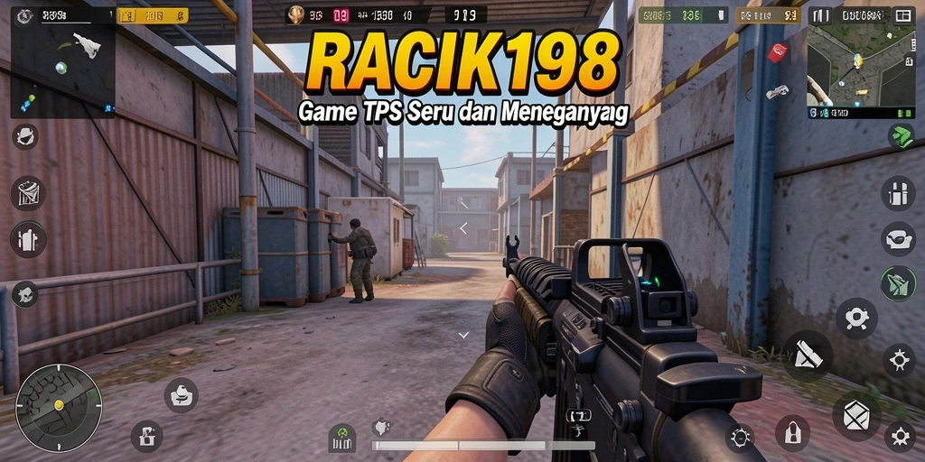 Screenshot menunjukkan aksi pertempuran dramatis dalam gameplay TPS.
