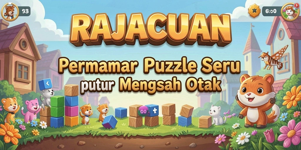 Tampilan gameplay RAJACUAN dengan berbagai teka-teki menarik.