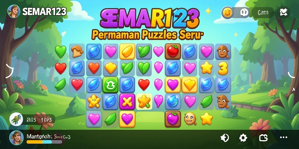 Tampilan gameplay seru dari SEMAR123 dengan berbagai tantangan match-3.